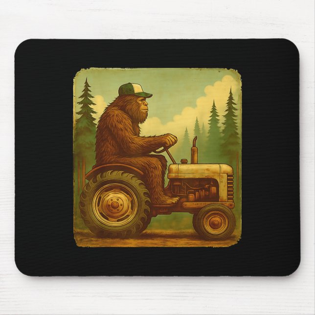Alfombrilla De Ratón Bigfoot Tractor Farmer Design For Men Farming Farm (Frente)