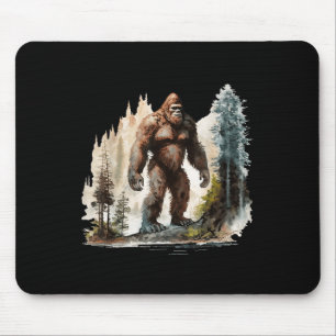 Alfombrilla De Ratón Bigfoot Vintage Retro Bosque Sasquatch Senderismo