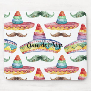 Alfombrilla De Ratón Bigotes Verdes Marrones del Cinco de Mayo