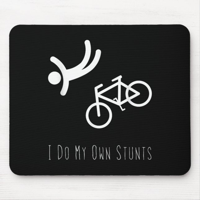 Alfombrilla De Ratón Bike Lover Shirt - I Do My Own Stunts Bmx Cycling  (Frente)