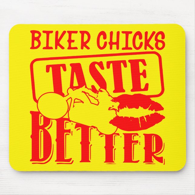 Alfombrilla De Ratón Biker Chicks Taste Better  #USAPatriotGraphics  © (Frente)