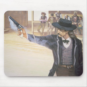 Alfombrilla De Ratón "Bill salvaje" Hickok (1837-76) demuestra su marca