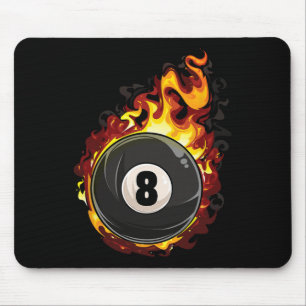 Alfombrilla De Ratón Billiard 8 Ball Player Pool Billiards Snooker Cue