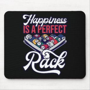 Alfombrilla De Ratón Billiards Happiness Perfect Rack Pool Minimalista
