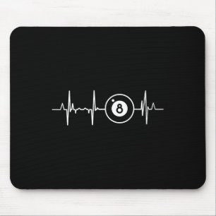 Alfombrilla De Ratón Billiards Heartbeat 8 Ball Heartline Pool Billard