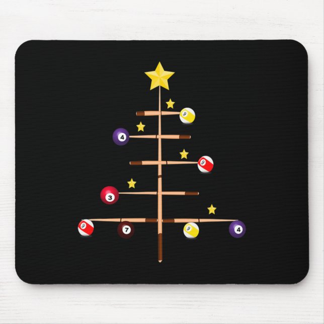 Alfombrilla De Ratón Billiards Ll Cue Sports Christmas Tree (Frente)