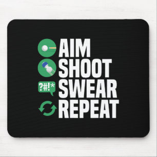 Alfombrilla De Ratón Billiards Pool Aim Shoot Swear Funny