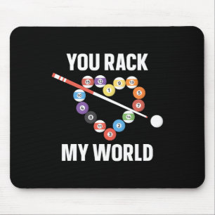 Alfombrilla De Ratón Billiards Pool Player Ball Pun Heart Valentines Da