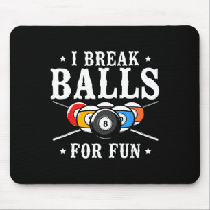 Alfombrilla De Ratón Billiards Pool Player Ball Pun Vintage Por El Que