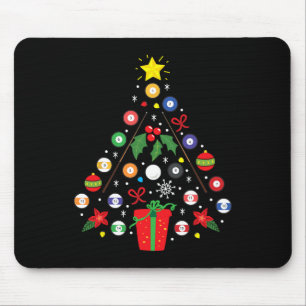 Alfombrilla De Ratón Billiards Pool Player Christmas Ornamen Tree Funn