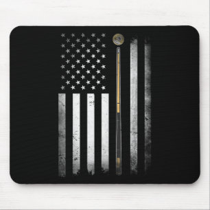 Alfombrilla De Ratón Billiards Pool Player Table Usa Bandera Estadounid