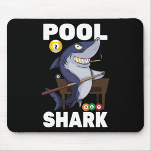 Alfombrilla De Ratón Billiards - Tiburón de billar - Jugador de billar 