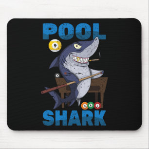 Alfombrilla De Ratón Billiards - Tiburón de billar - Jugador de billar 