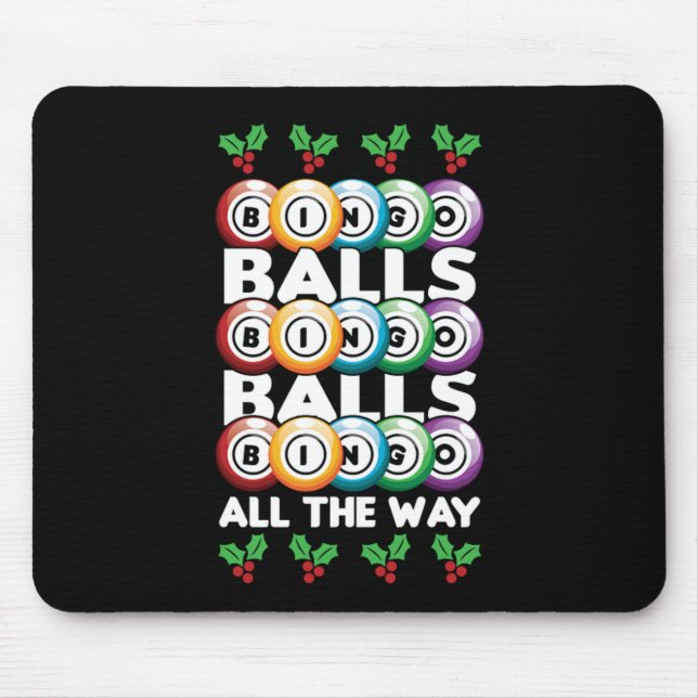 Alfombrilla De Ratón Bingo Balls Lucky Game Player Gambler Gift (Frente)
