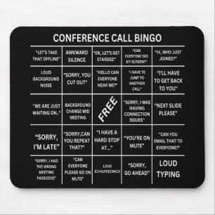 Alfombrilla De Ratón Bingo de llamadas de conferencia