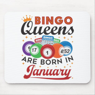 Alfombrilla De Ratón Bingo Queens nace en enero cumpleaños