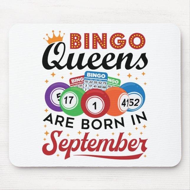 Alfombrilla De Ratón Bingo Queens nace en septiembre (Frente)