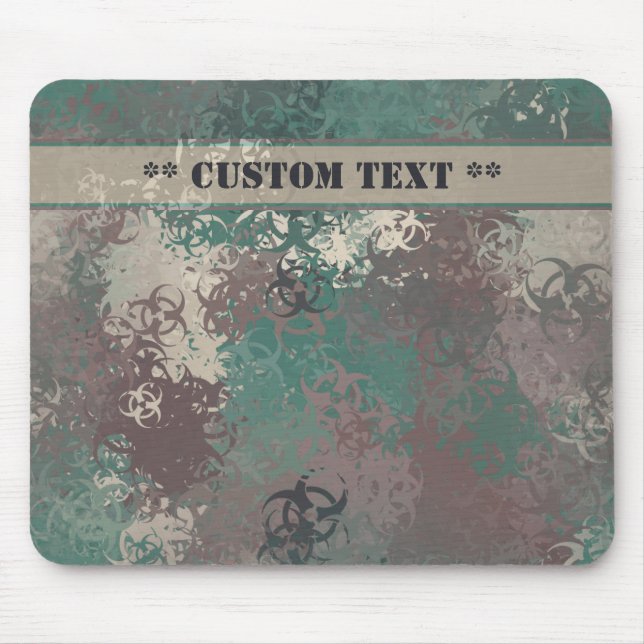 Alfombrilla De Ratón Biohazard Woodland Camo Mousepad con Personalizado (Frente)