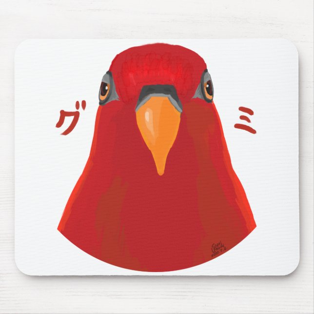 Alfombrilla De Ratón Birbo rojo "GUMI" (Frente)