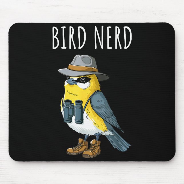Alfombrilla De Ratón Bird Nerd Funny Bird Watching Birding Bird Lover W (Frente)