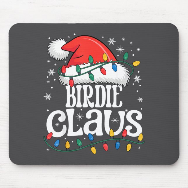 Alfombrilla De Ratón Birdie Claus Funny Xmas Christmas Grandma Holiday  (Frente)
