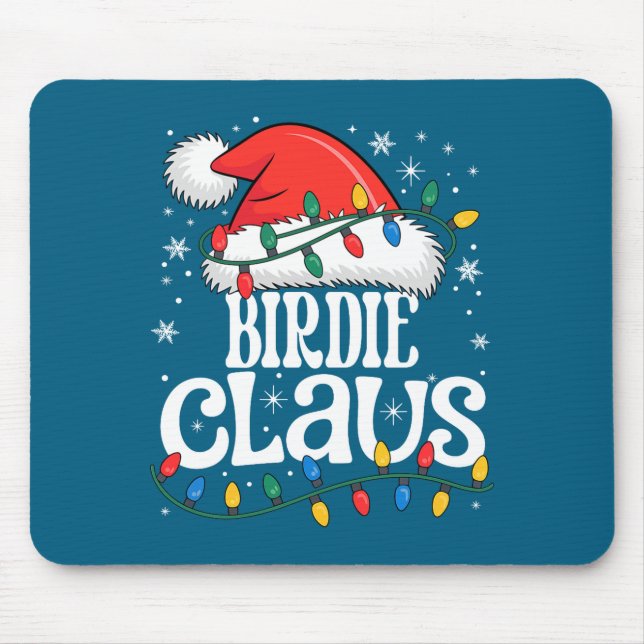 Alfombrilla De Ratón Birdie Claus Funny Xmas Christmas Grandma Holiday  (Frente)