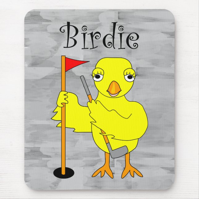 Alfombrilla De Ratón Birdie Golfer Chick (Frente)