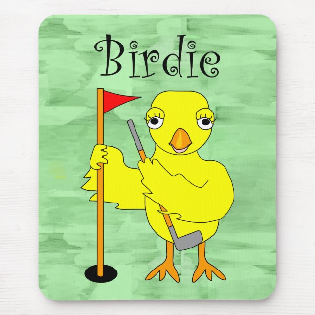 Alfombrilla De Ratón Birdie Golfer Chick (Frente)