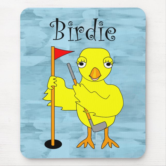 Alfombrilla De Ratón Birdie Golfer Chick (Frente)