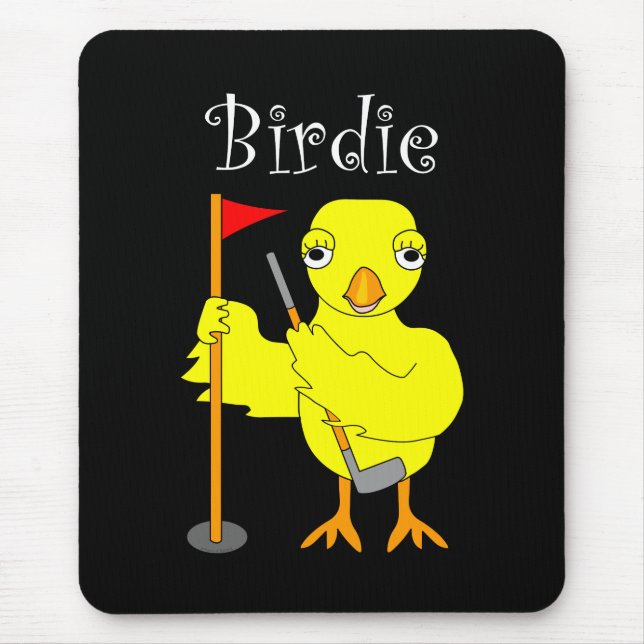 Alfombrilla De Ratón Birdie Golfer Chick (Frente)
