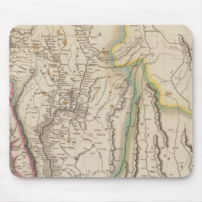 Alfombrilla De Ratón Birmah, Anam, Siam (Tailandia) (Frente)