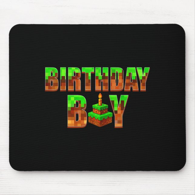 Alfombrilla De Ratón Birthday Boy Shirt Happy Birthday Video Game Xel K (Frente)