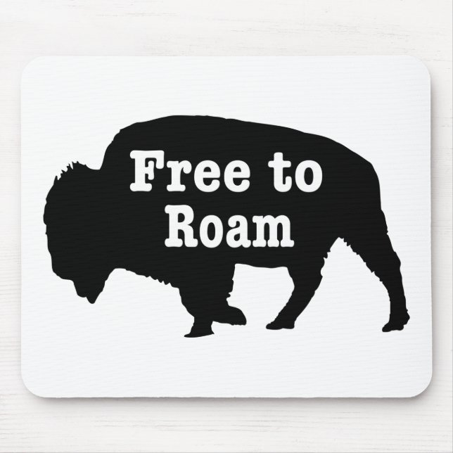 Alfombrilla De Ratón Bison Free To Roam (Frente)