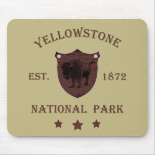 Alfombrilla De Ratón Bison Parque Nacional Yellowstone