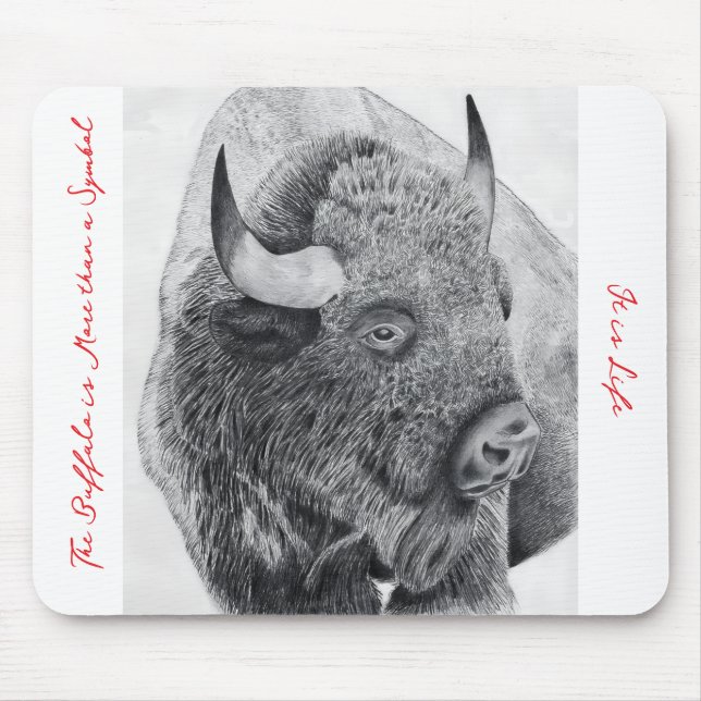 Alfombrilla De Ratón Bisonte Americano (Frente)