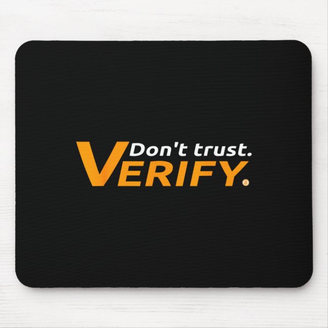 Alfombrilla De Ratón Bitcoin And Crypto As Money Payment - Don't Trust, (Frente)