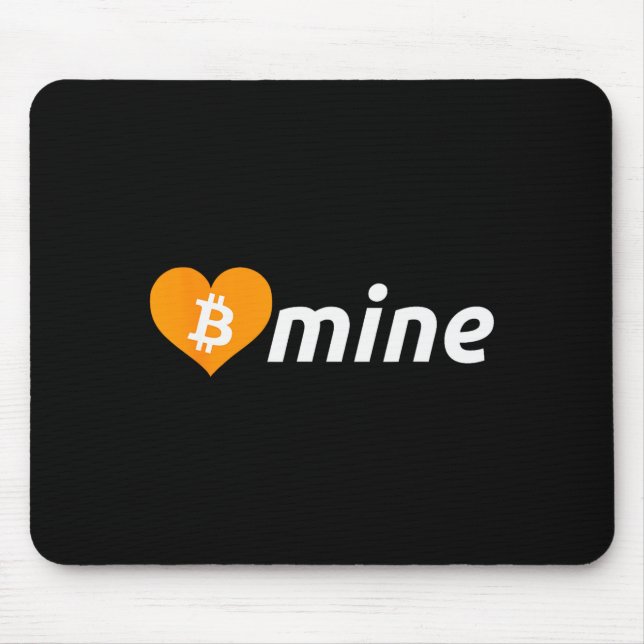Alfombrilla De Ratón Bitcoin B Mine Criptomoneda Día de San Valentín Bt (Frente)