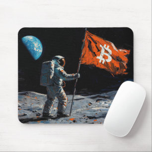 Alfombrilla De Ratón "Bitcoin Luna" Pintura al Óleo #5