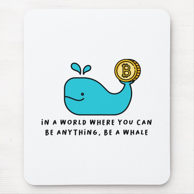 Alfombrilla De Ratón Bitcoin Whale T-Shirt (Frente)