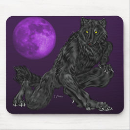 Alfombrilla De Ratón Black Anthro Werewolf