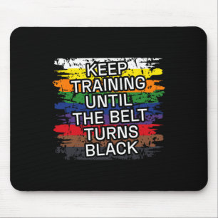 Alfombrilla De Ratón Black Belt Keep Training Martial Art Karate Tae Kw