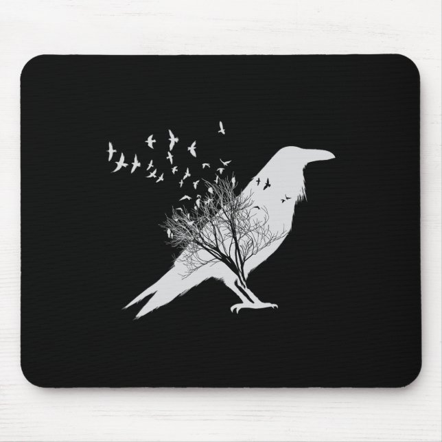 Alfombrilla De Ratón Black Crow Bird (Frente)