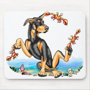 Alfombrilla De Ratón Black Doberman Pinscher Kinda Crabby Mouse Pad