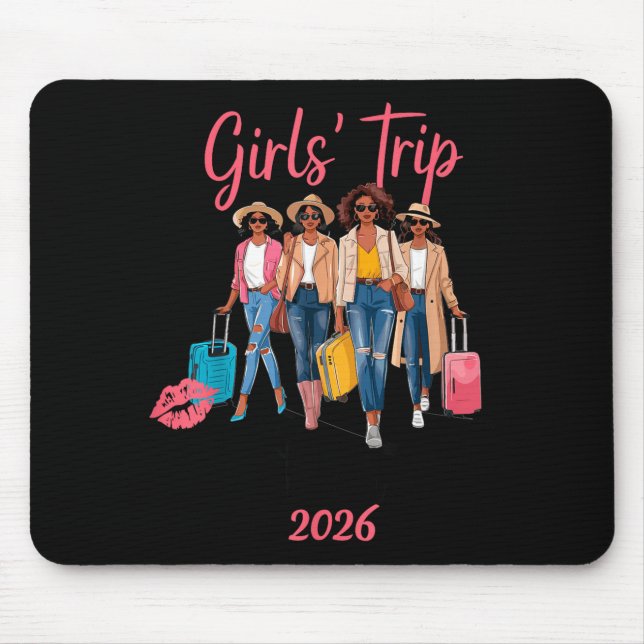 Alfombrilla De Ratón Black Girls Trip Bali 2026 Vacation Birthday Melan (Frente)