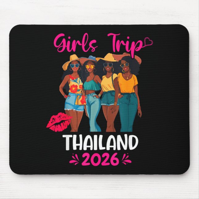 Alfombrilla De Ratón Black Girls Trip Thailand 2026 Vacation Matching  (Frente)