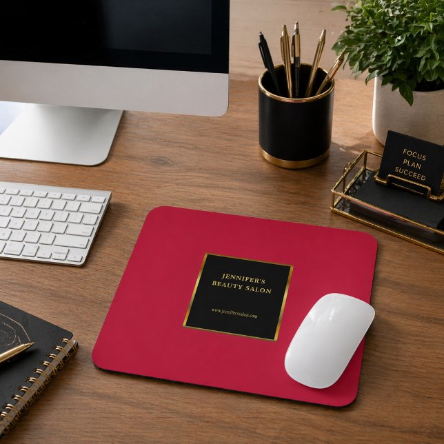 Alfombrilla De Ratón Black gold cardinal red promotional professional (Black gold and cardinal red promotional professional mouse pad. )