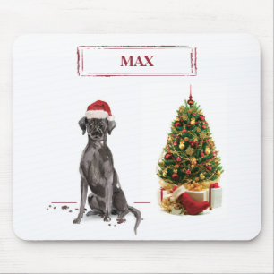 Alfombrilla De Ratón Black Lab Divertido Perro y árbol de Navidad