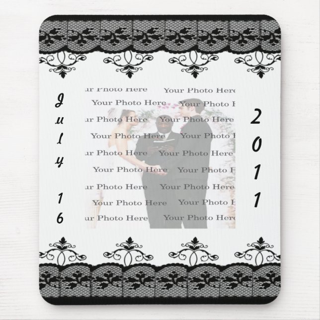 Alfombrilla De Ratón Black Lace Mousepad (Frente)