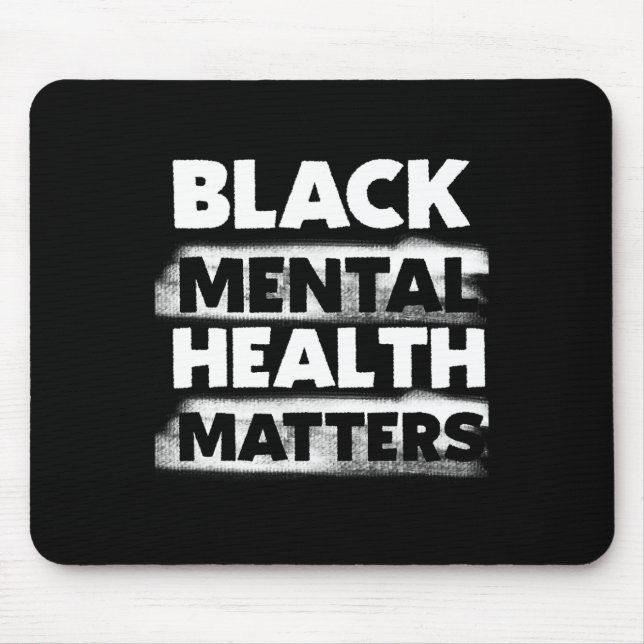 Alfombrilla De Ratón Black Mental Health Problem Therapy Black Excelle (Frente)