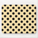 Alfombrilla De Ratón Black polka dots on pale yellow<br><div class="desc">Black polka dots on pale yellow</div>